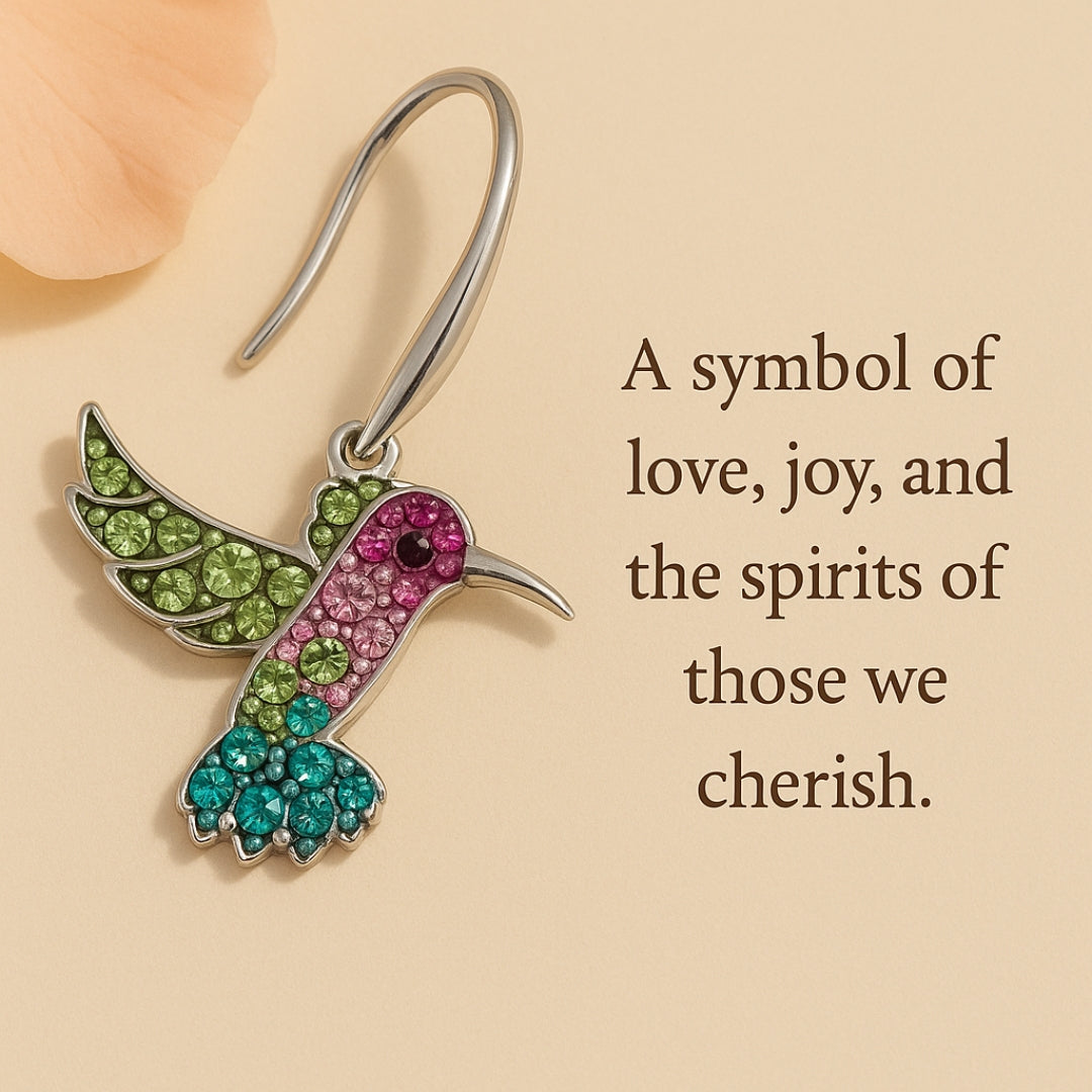 Colorful Hummingbird Sparkle Earrings