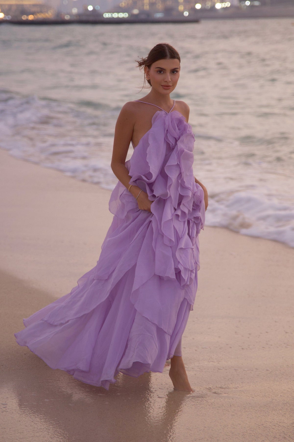Ophélia Organza Ruffle Gown