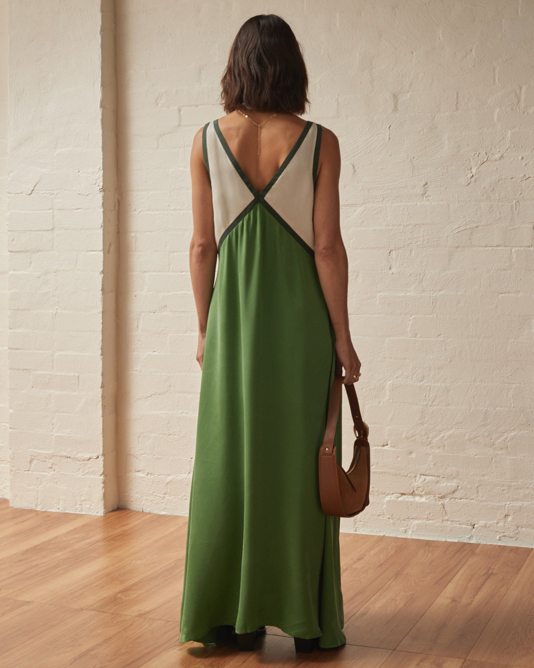 Sante Sicily Contrast Satin Dress