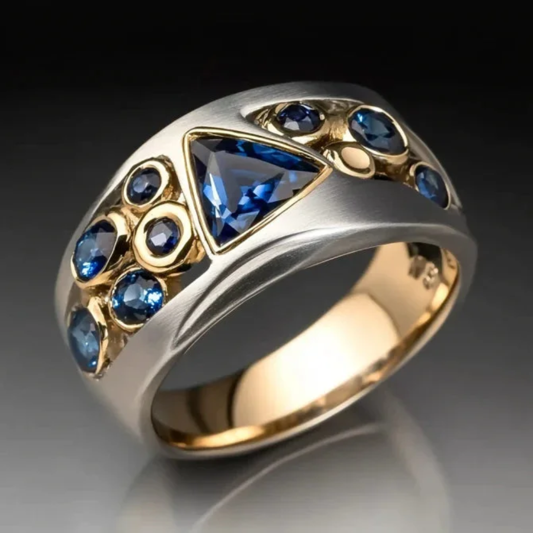 Royal Sapphire Crown Ring