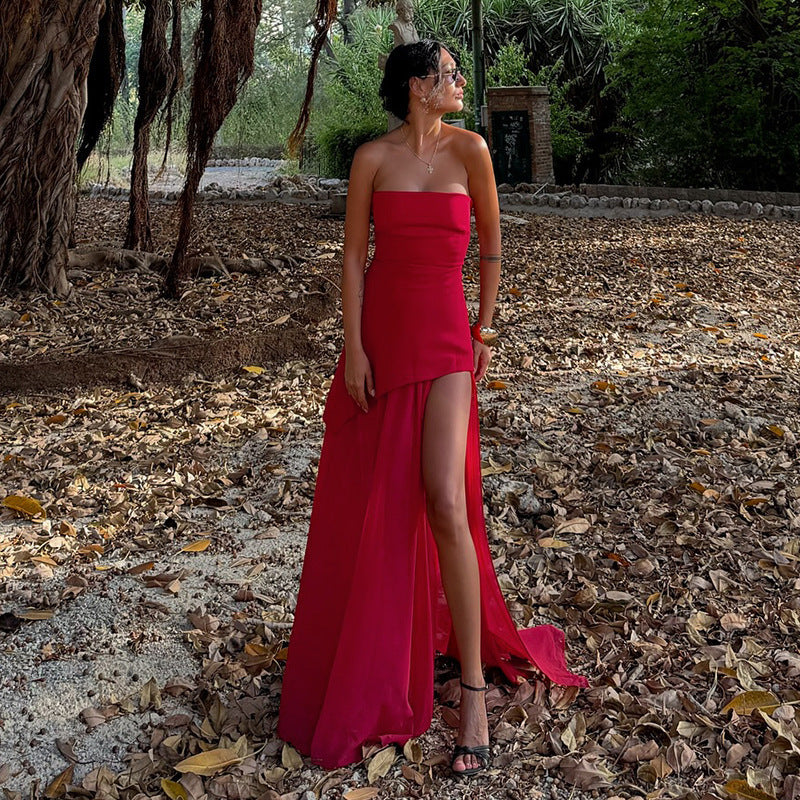 Valentine Asymmetric Maxi Dress