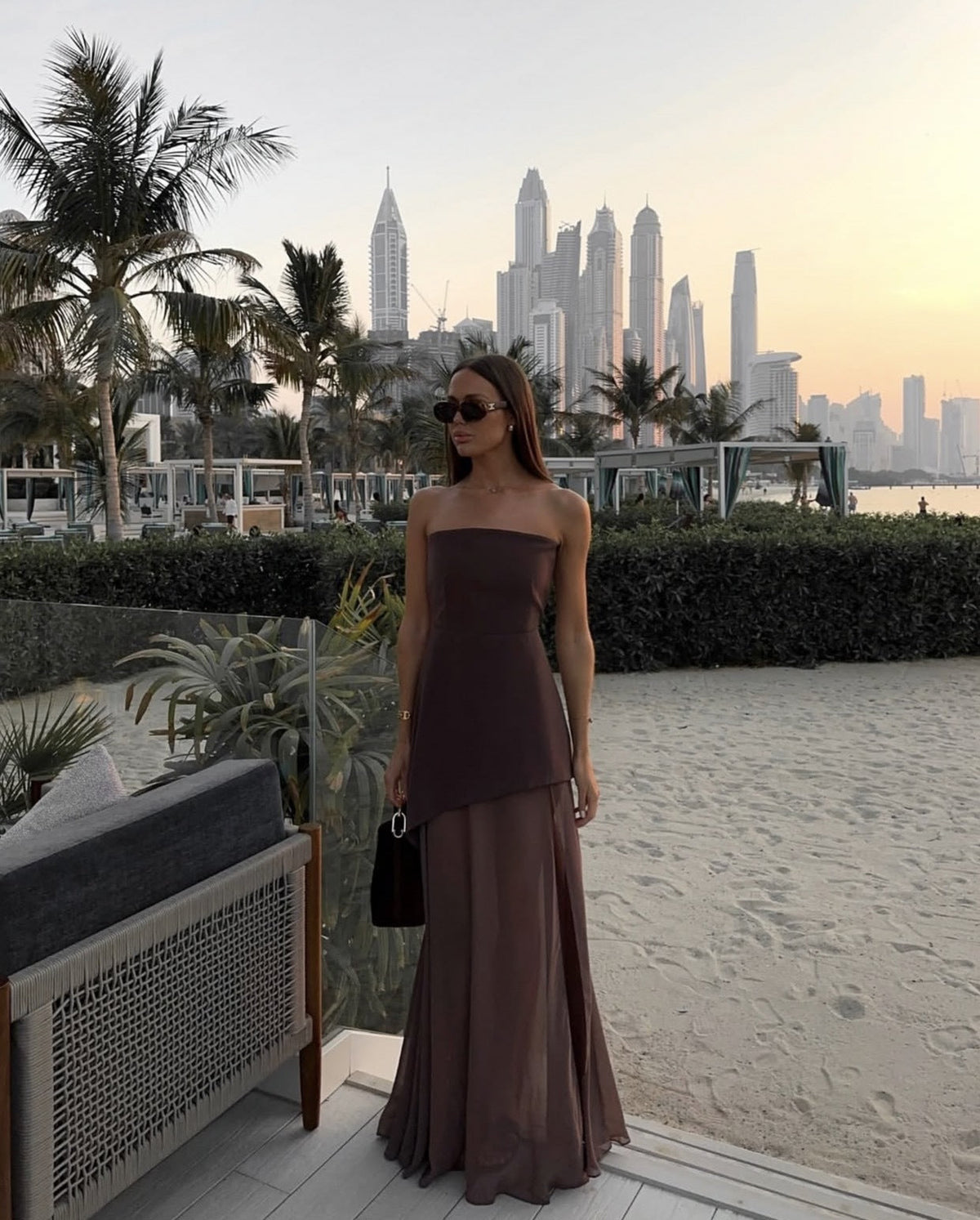 Valentine Asymmetric Maxi Dress