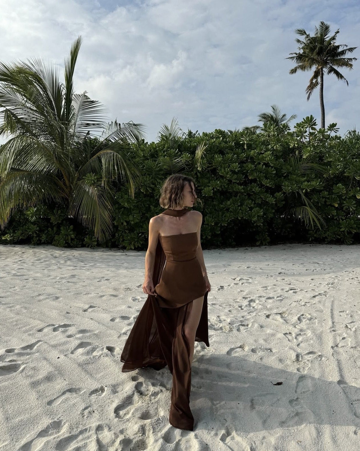 Valentine Asymmetric Maxi Dress