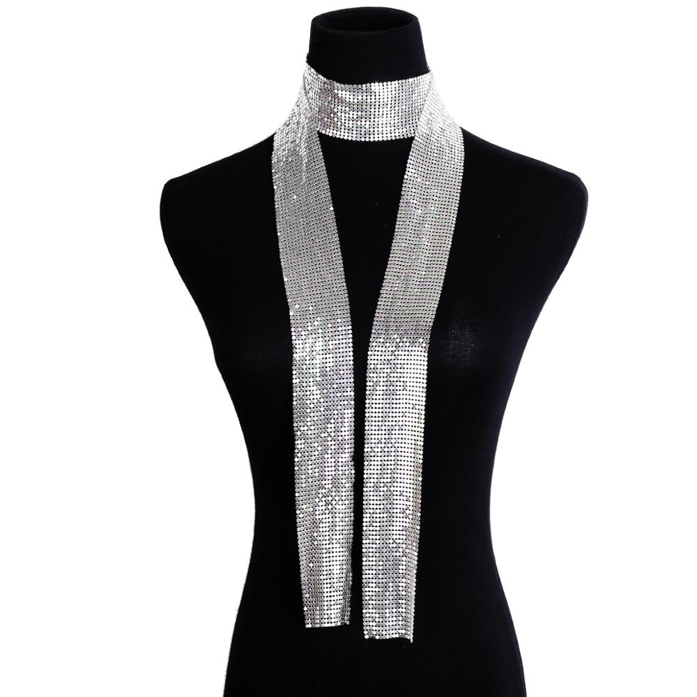 Iris metallic scarf