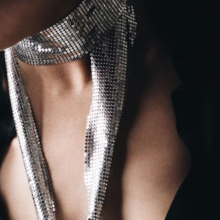 Iris metallic scarf