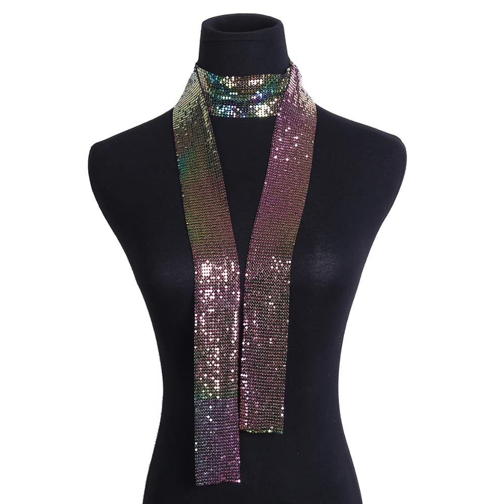 Iris metallic scarf
