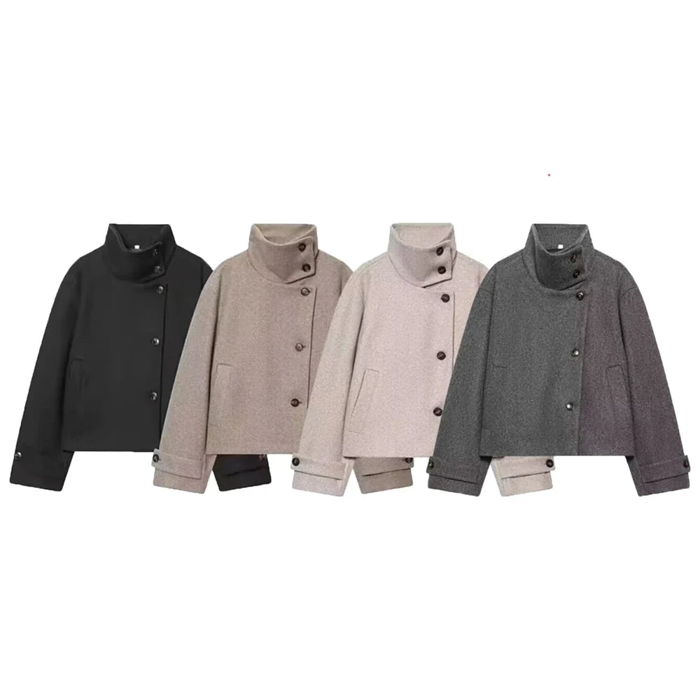 Diana Tricot High-Neck Jacket