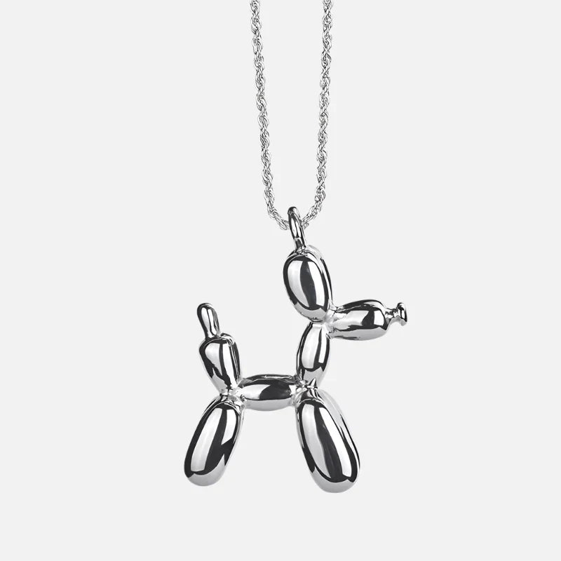 Gold-Tone Balloon Dog Pendant Necklace