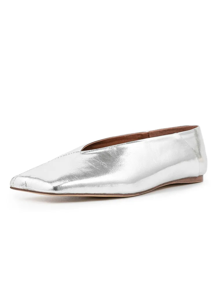 Moreno Italia Wide-Toe Ballet Flats