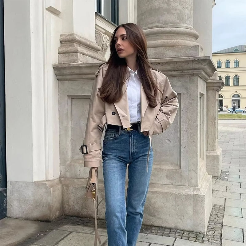 Verona Cropped Trench Jacket