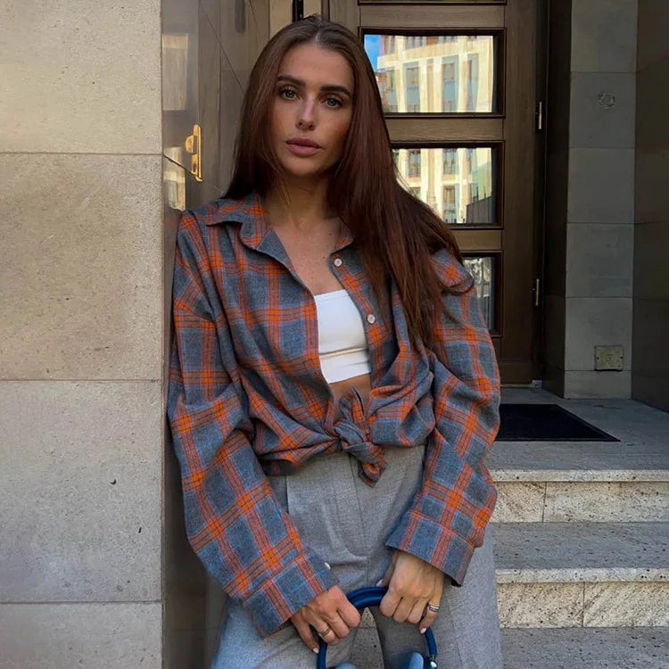 Vintage Century Oversized Plaid Shirt