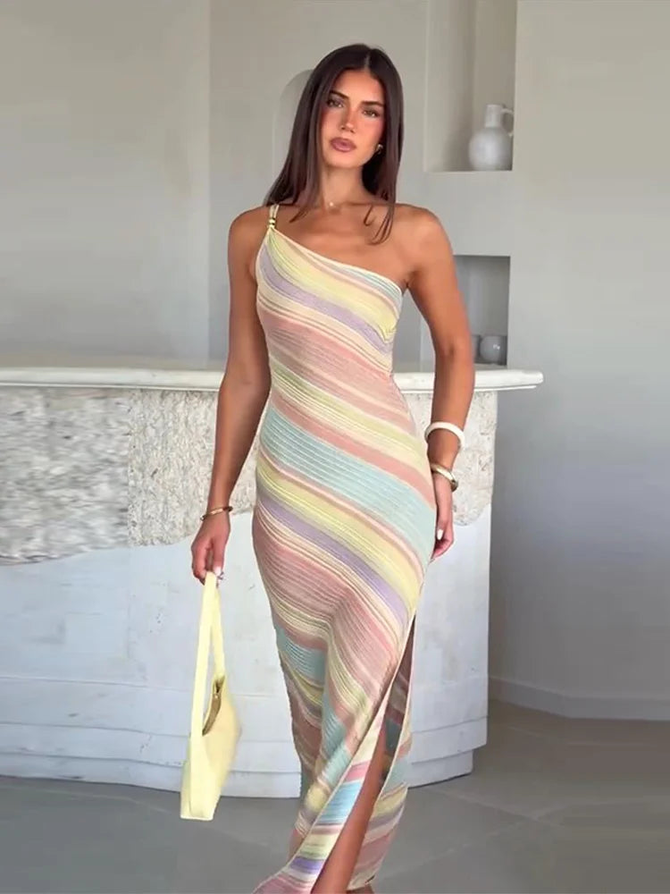 Alma Off-Shoulder Printed Maxi Dress