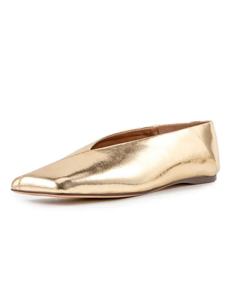 Moreno Italia Wide-Toe Ballet Flats