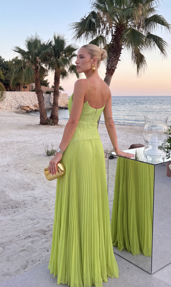 Perrine Crinkle Chiffon Maxi Dress