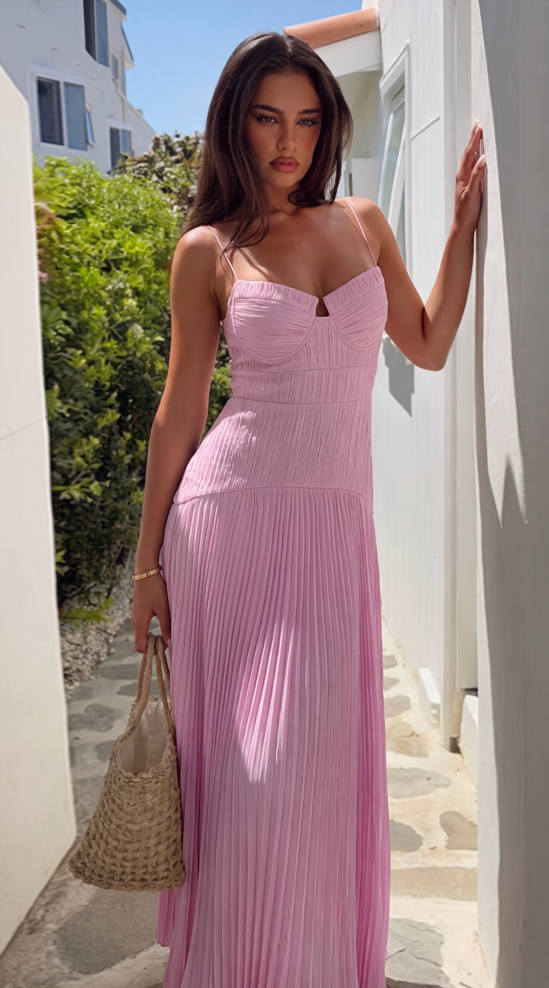 Perrine Crinkle Chiffon Maxi Dress