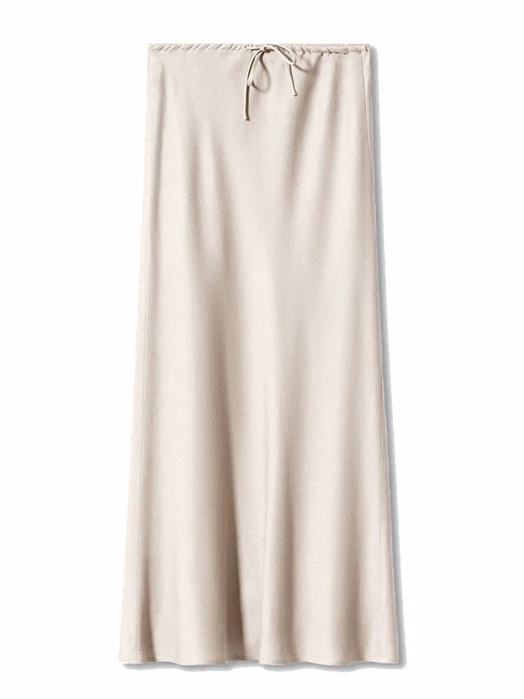 Kendall Ice Silk High-Waist Maxi Skirt