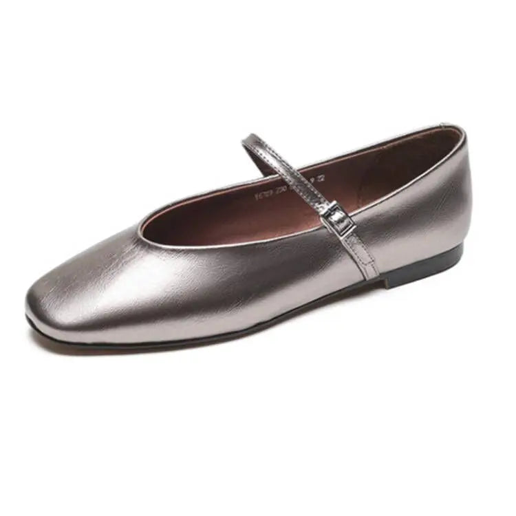 Paloma Metallic Leather Ballet Flats