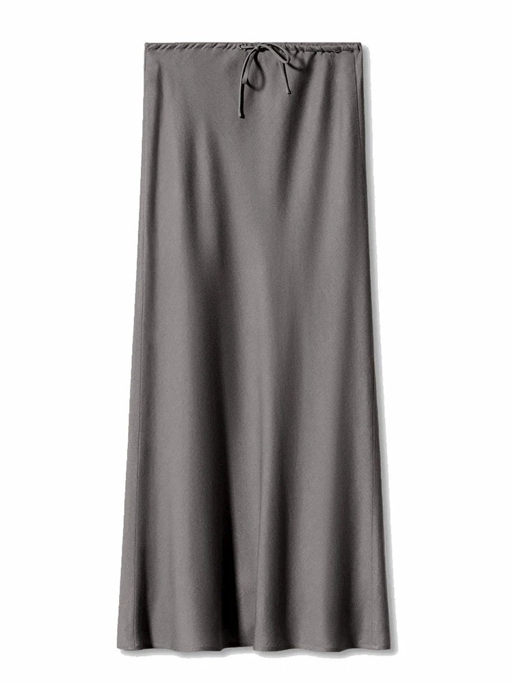 Kendall Ice Silk High-Waist Maxi Skirt