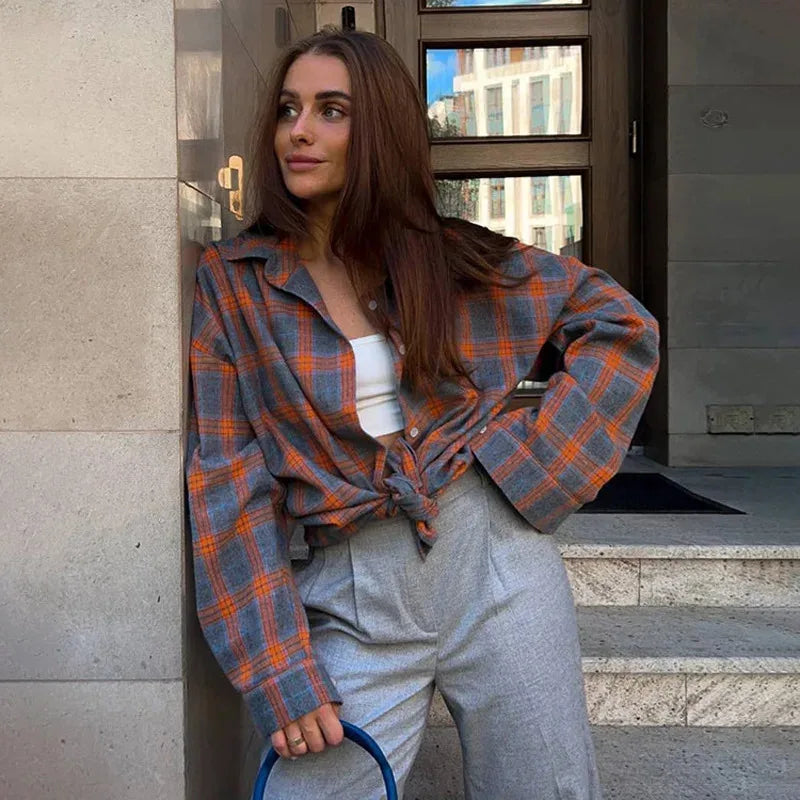 Vintage Century Oversized Plaid Shirt