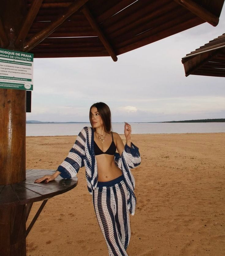 Camara Striped Crochet Co-Ord Set