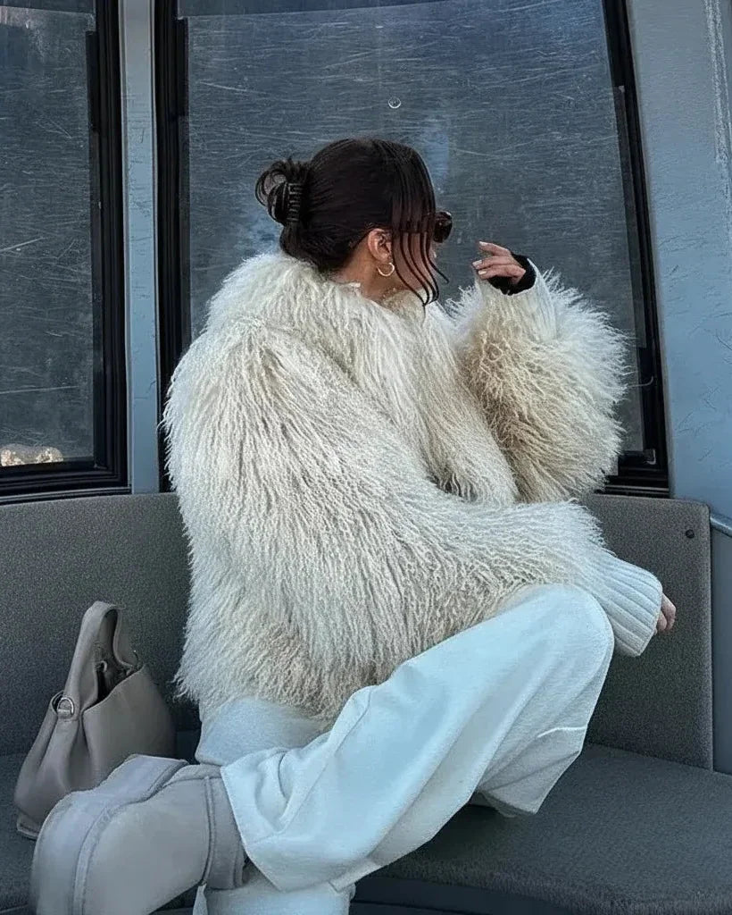 Ferryhill Fuzzy Faux Fur Coat