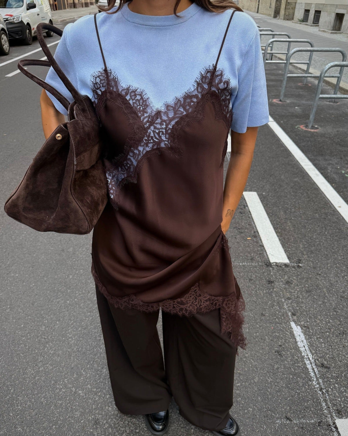 Kendall Asymmetric Lace Dress