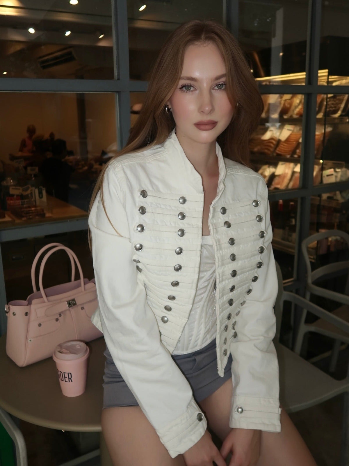 Vintage Century Cropped Napoleon Denim Jacket
