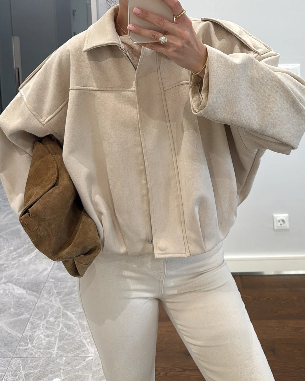 Maven Suede Bomber Jacket