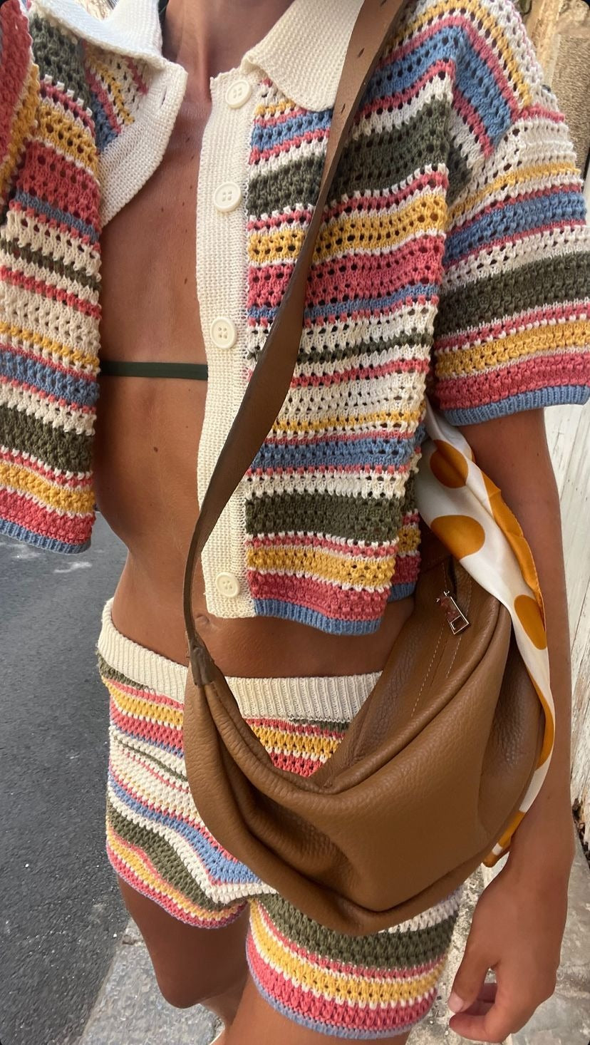 Kendall Striped Crochet Co-ord Set