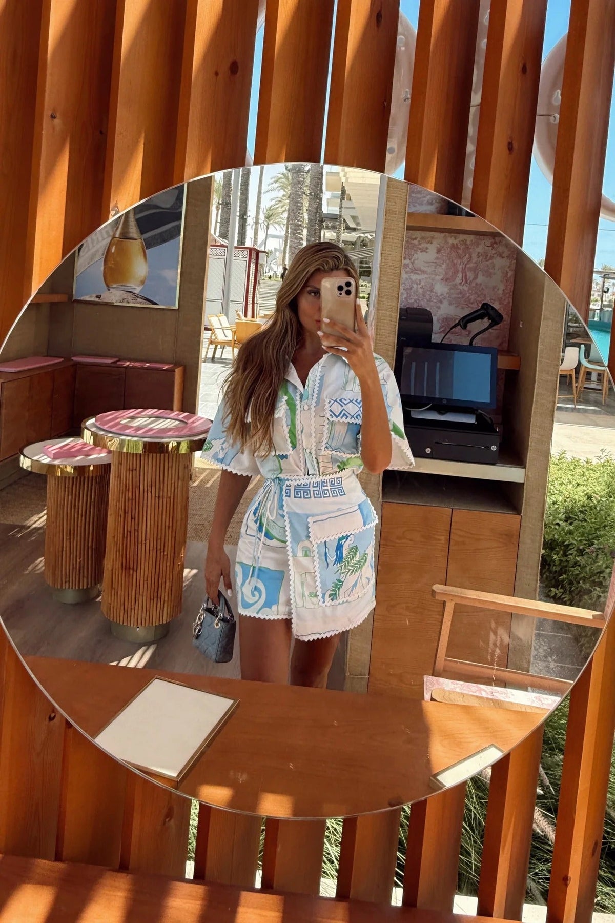 Saint Tropez Printed Shirt & Skorts Set