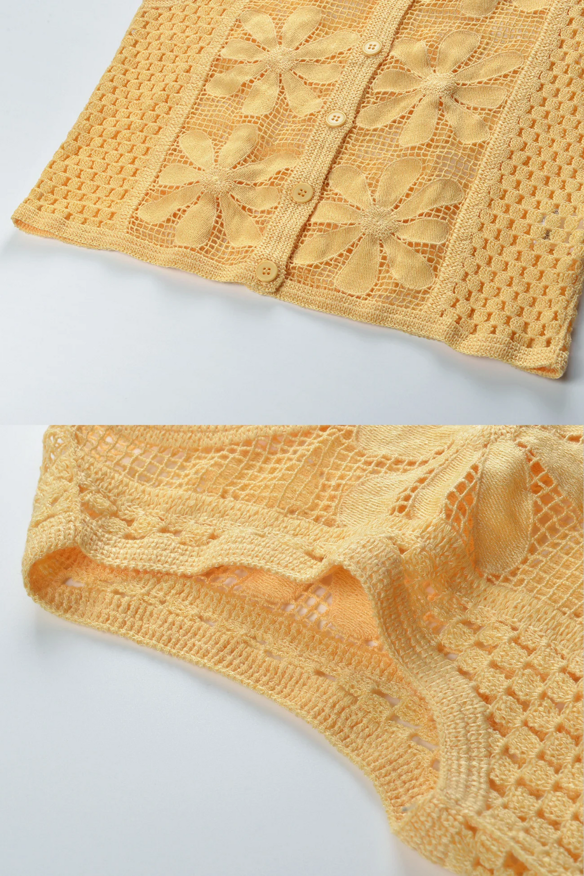 Sandra Becker Butter Yellow Crochet Set