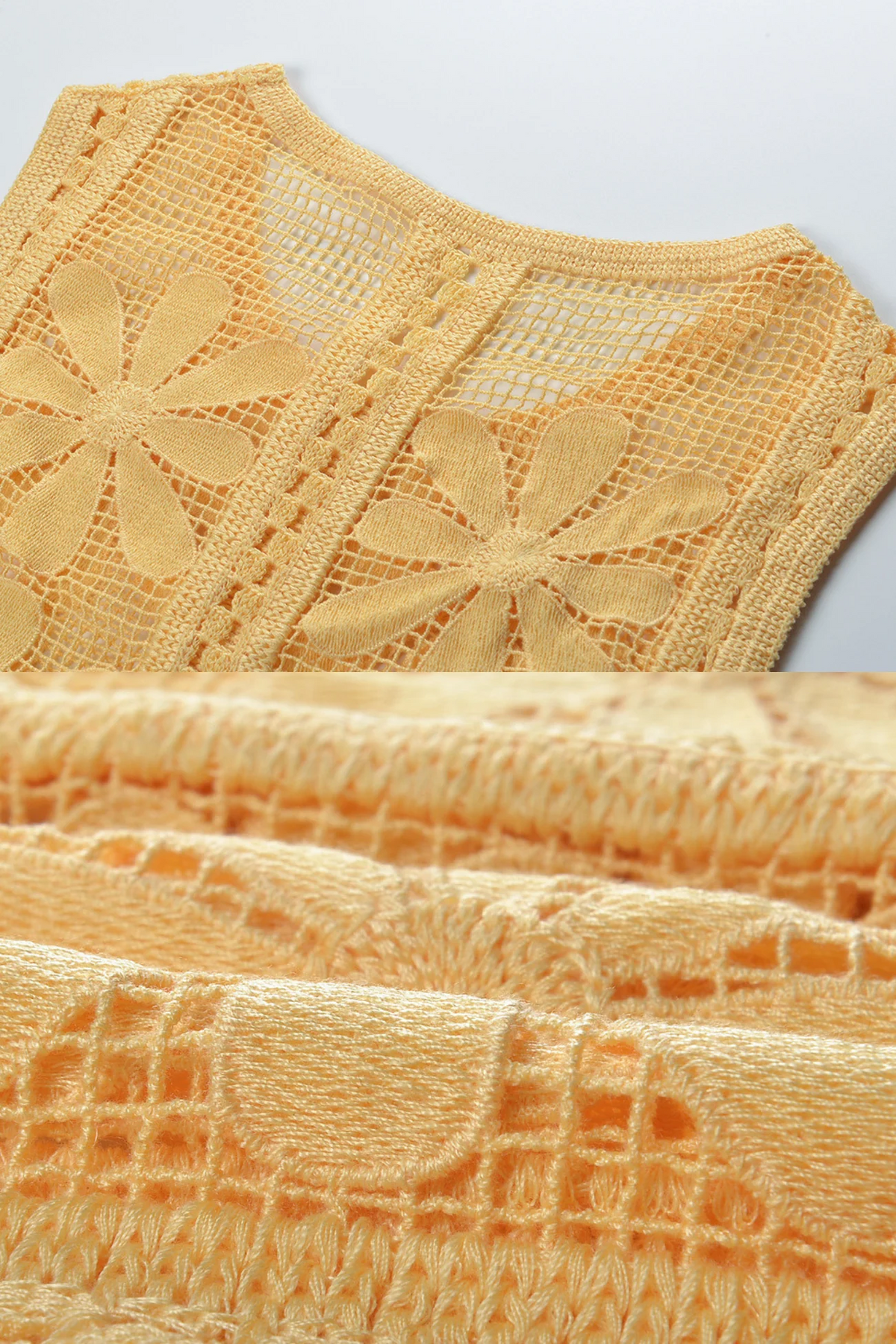 Sandra Becker Butter Yellow Crochet Set