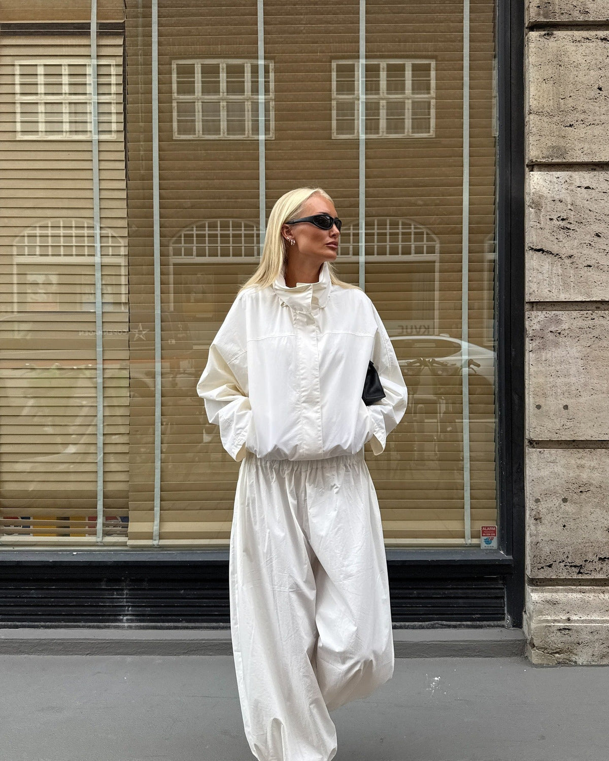 Diana Tricot Funnel Neck Windbreaker Jacket