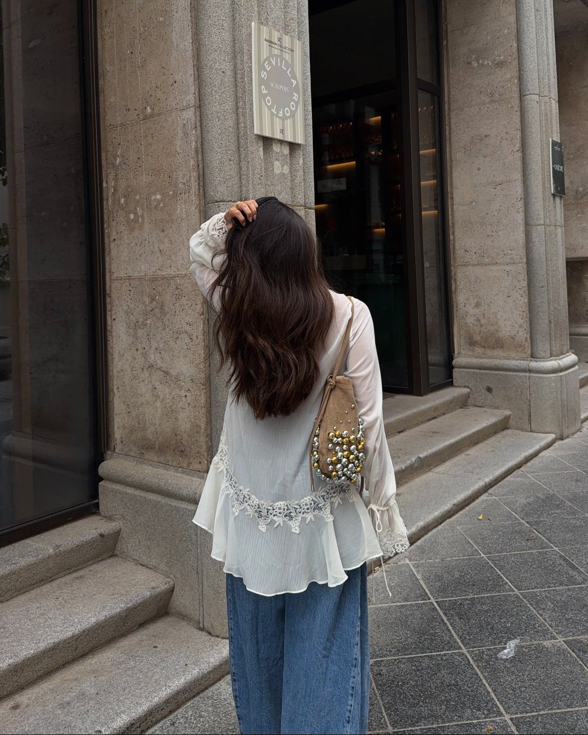 Kendall Front-Tie Lace Top