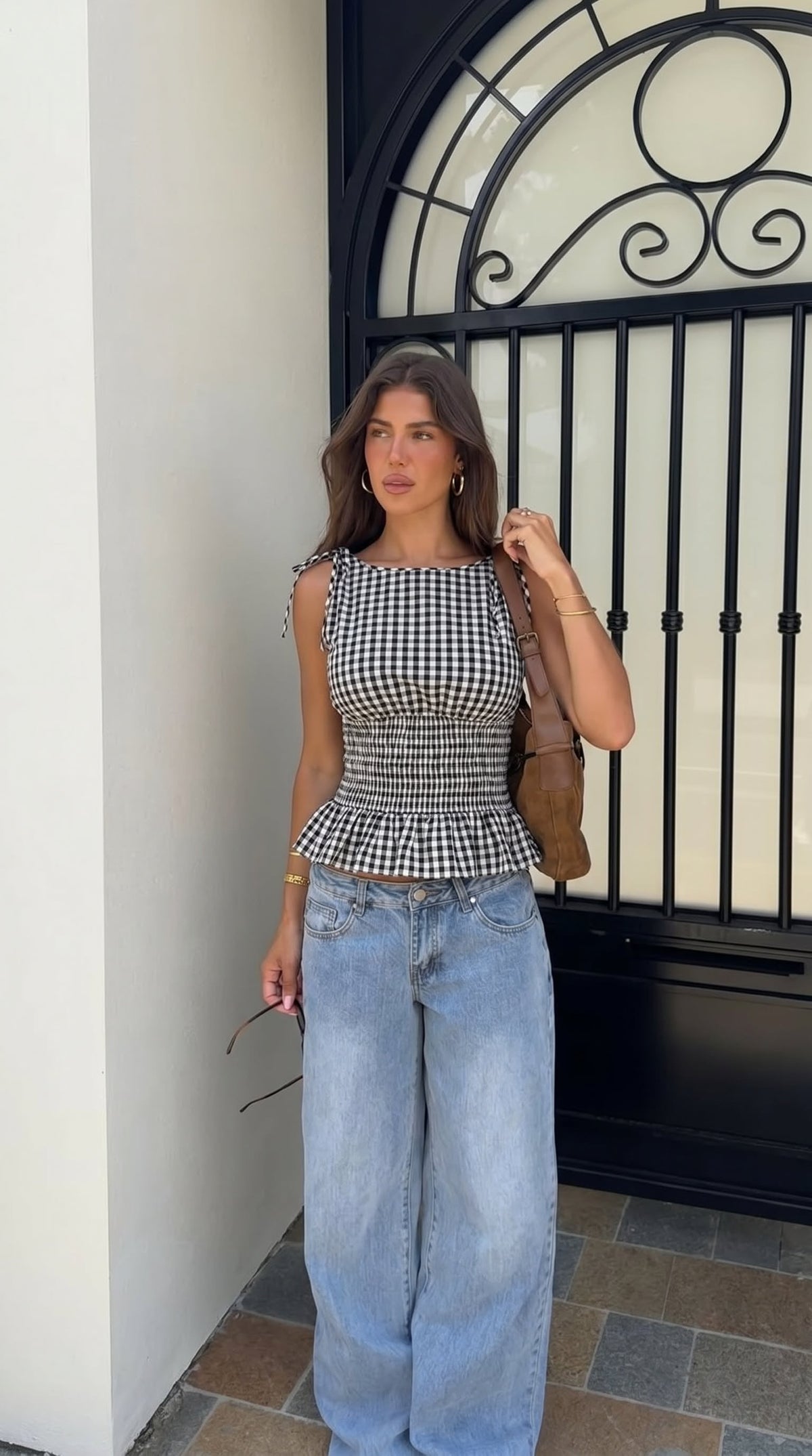 Vintage Century Plaid Sleeveless Top