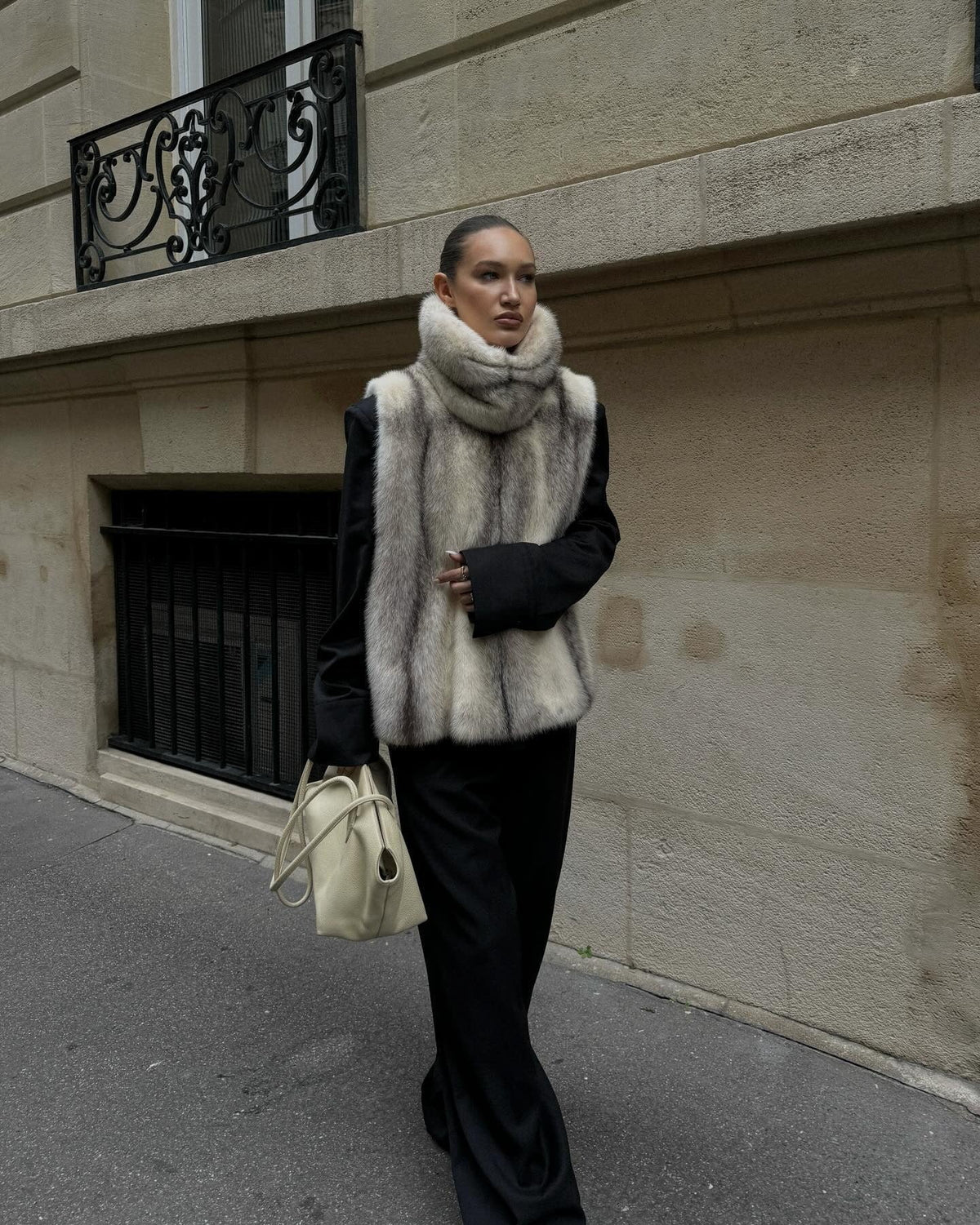 Ferryhill Faux Fur Turtleneck Vest