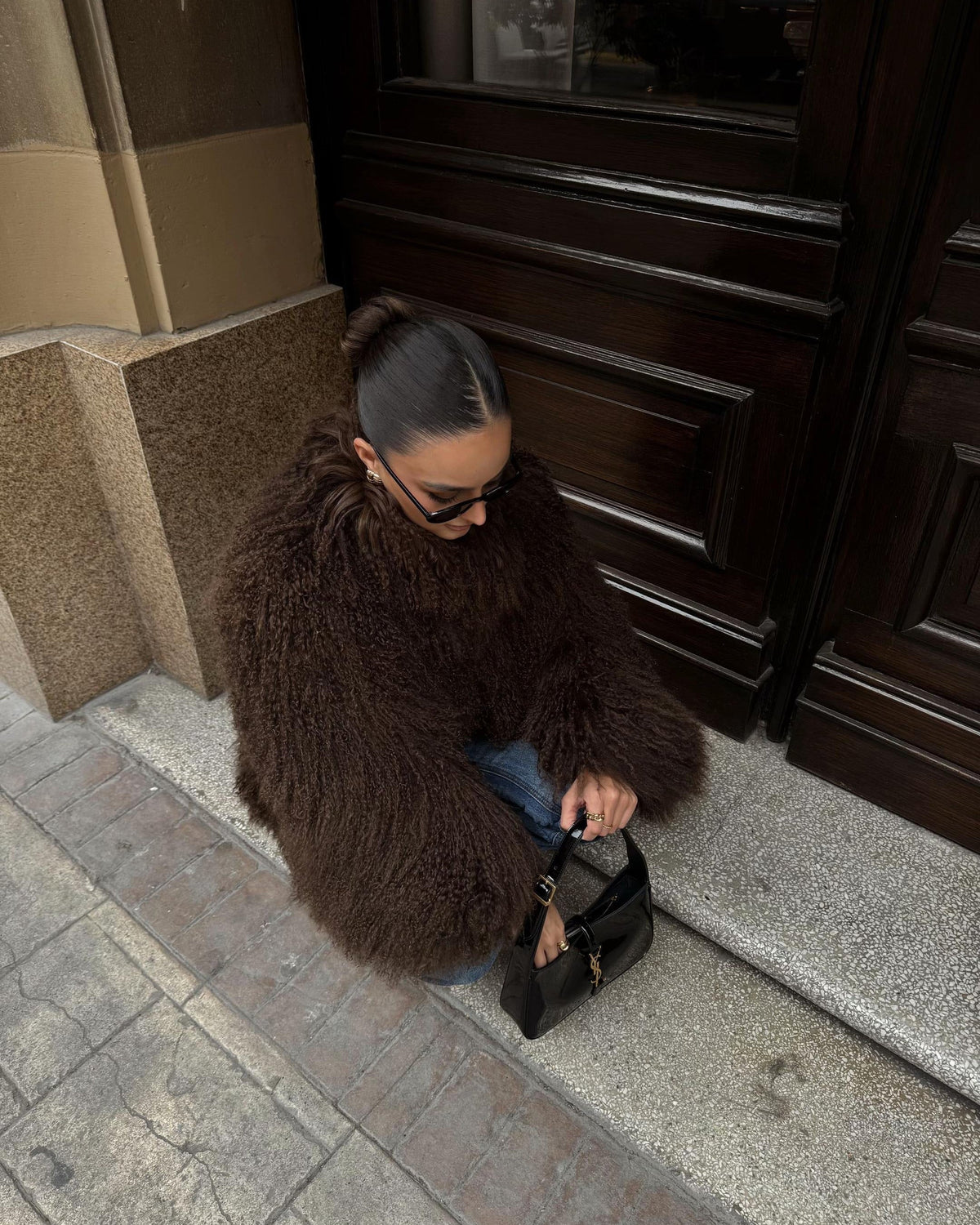 Ferryhill Fuzzy Faux Fur Coat