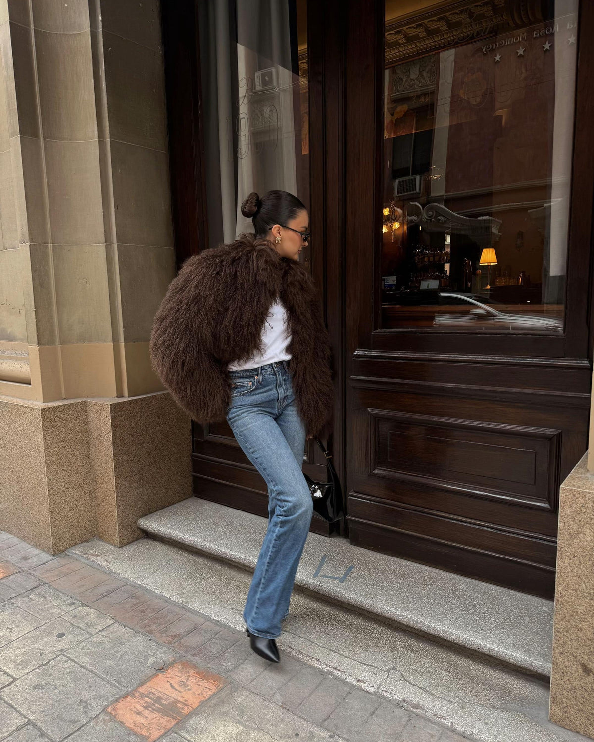 Ferryhill Fuzzy Faux Fur Coat