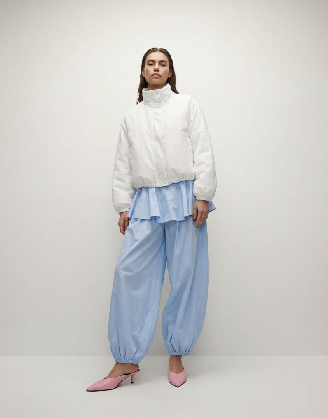Diana Tricot Funnel Neck Windbreaker Jacket