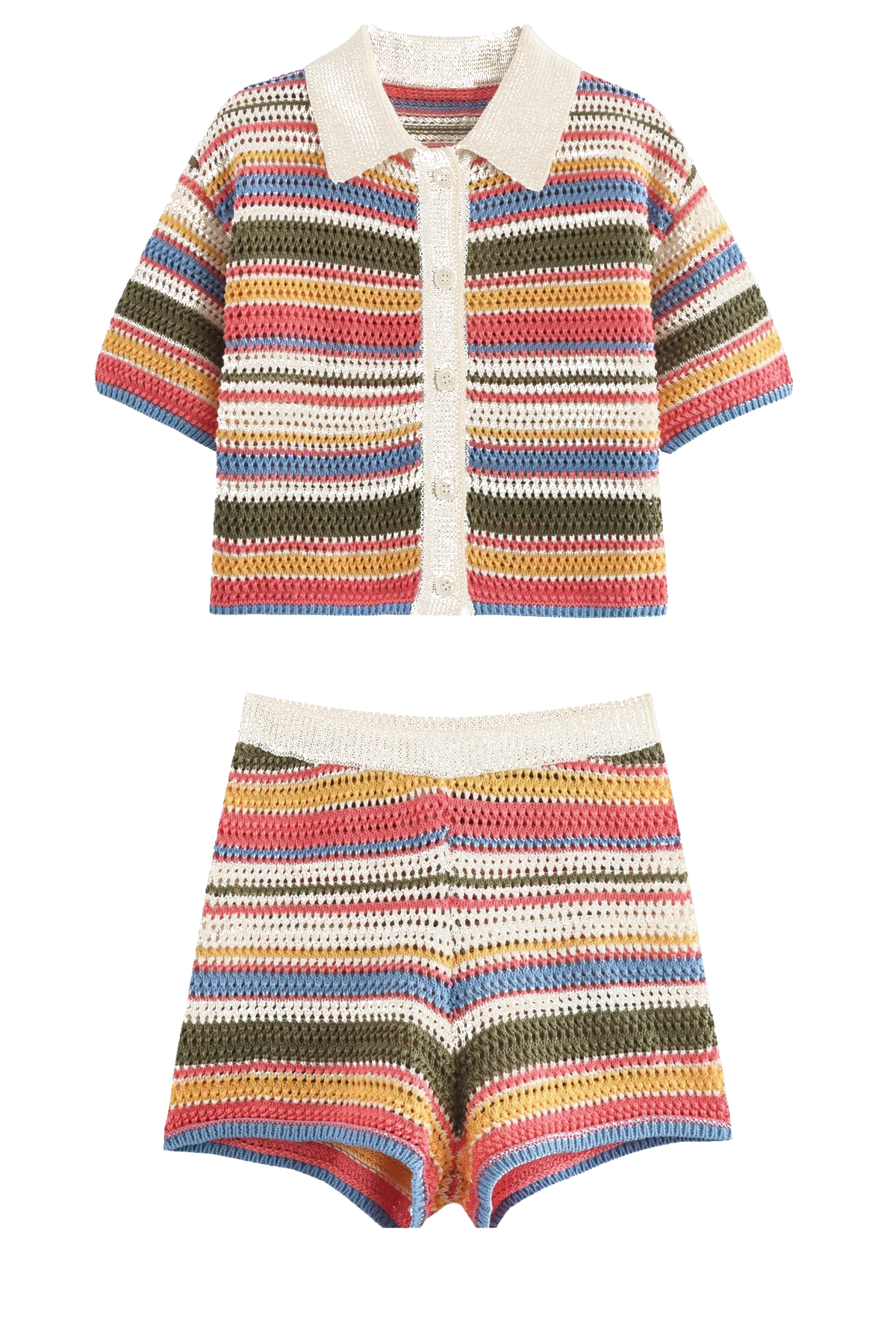 Kendall Striped Crochet Co-ord Set