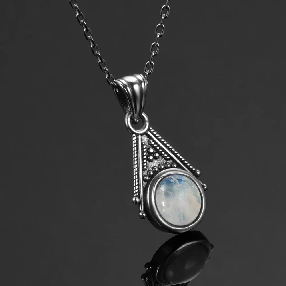 Vintage Silver Moonstone Necklace