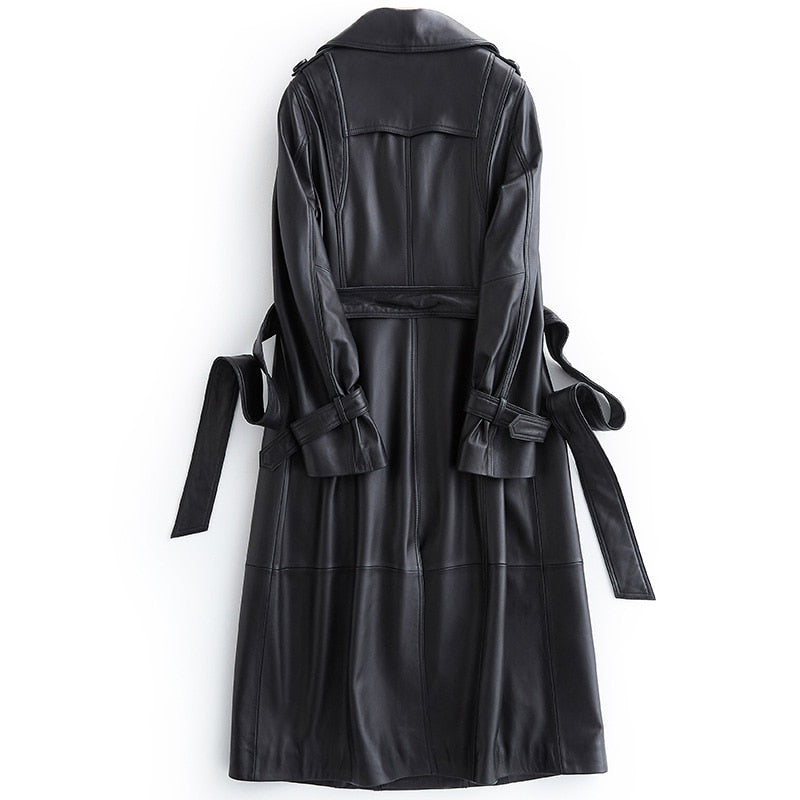 Vintage Leather Trench Coat