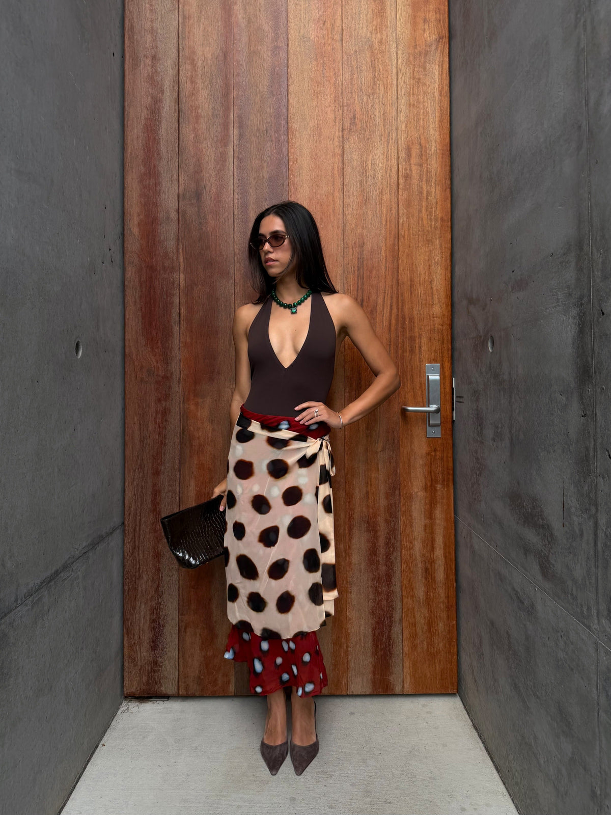 Camara Scarf Wrap Midi Skirt