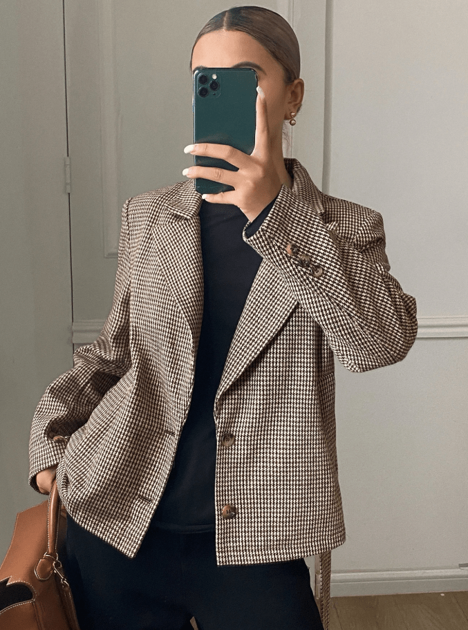 Béatrice Houndstooth Blazer