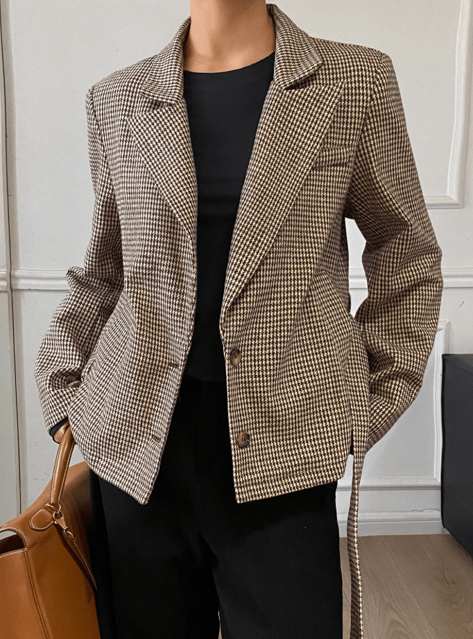 Béatrice Houndstooth Blazer