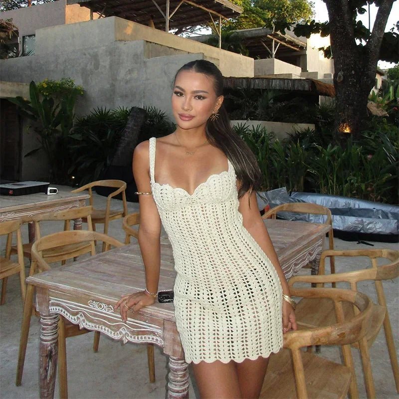 Kendall Pearl Backless Mini Dress