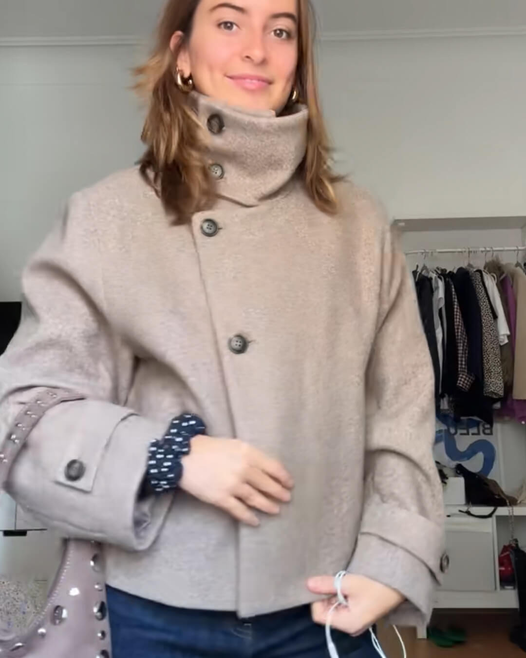 Diana Tricot High-Neck Jacket