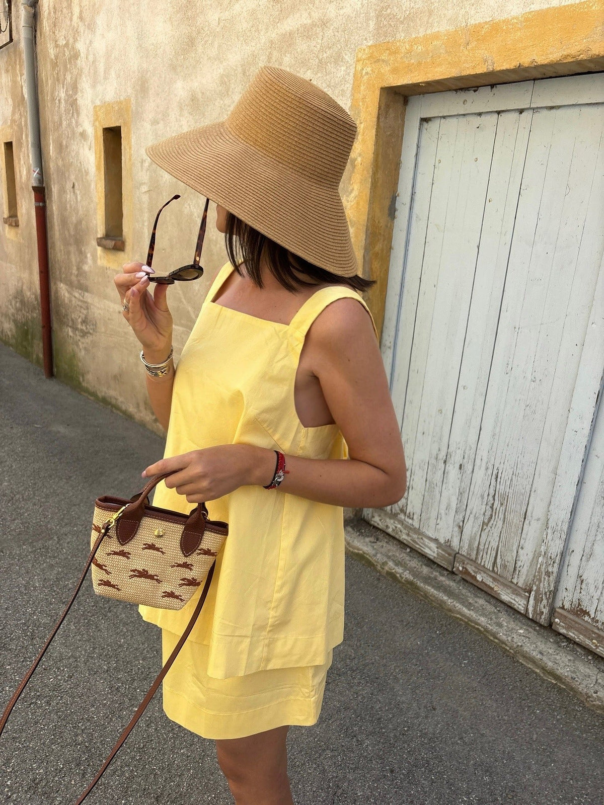 Sicily Lemon Yellow Cami & Skirt Set
