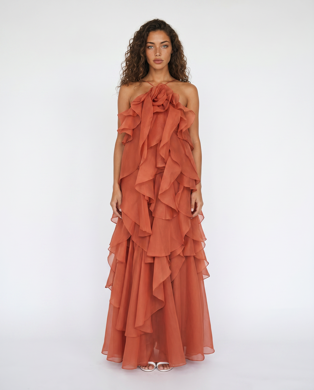 Ophélia Organza Ruffle Gown