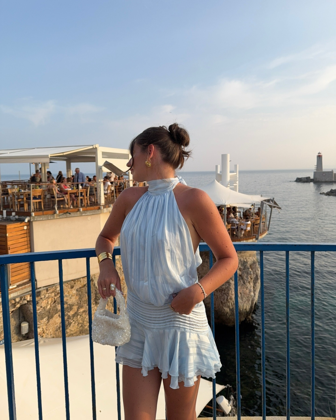Rosella Pleated Halterneck Dress